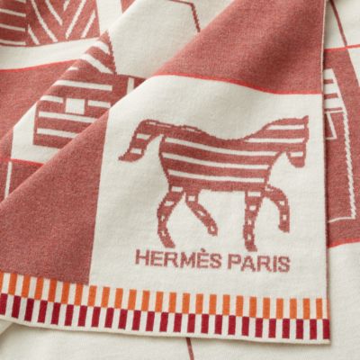 Les Cabanes blanket | Hermès USA